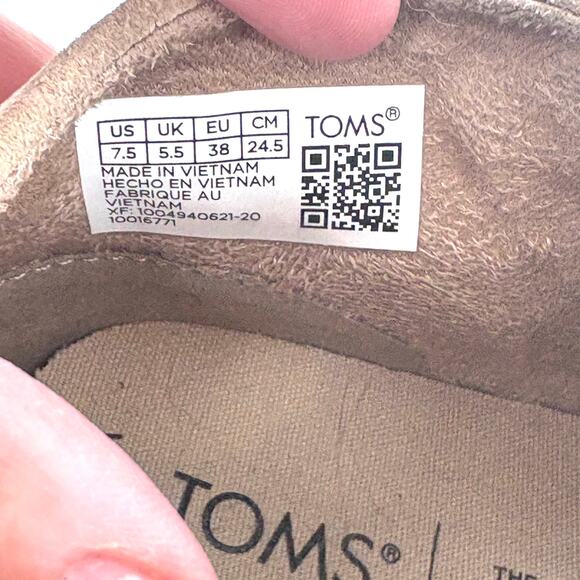 Toms Bryce Ankle Boots 7.5 Booties Suede Tan Coastal Boho Comfort - Picture 7 of 7